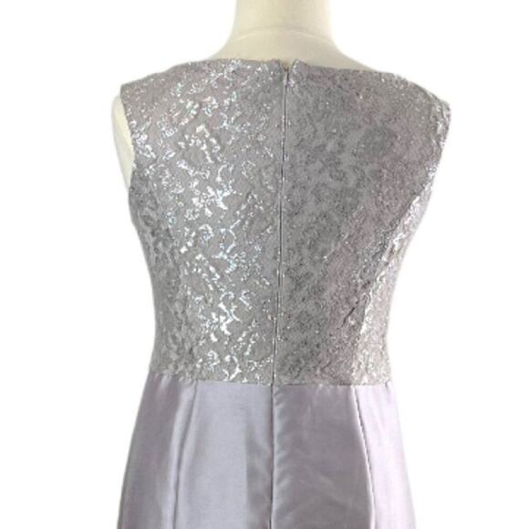 Ignite Evenings Ballgown Sequin Lace Satin Sleeveless Floor Length Women Size 16 - Picture 8 of 13